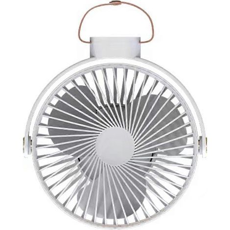 Ventilateur de tente rechargeable avec lanterne LED et crochet de suspension pour le camping en plein air (1/4)