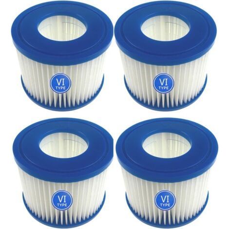 Replacement Filter Cartridges for Lay-Z-Spa Bestway Flowclear Pool Filter Bestway VI, for Monaco Size 6-58323, 4 pieces (1/4)