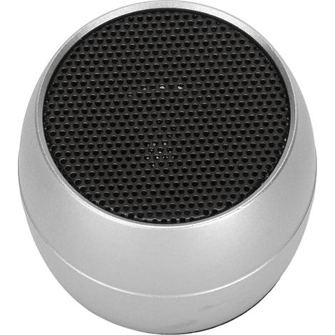 Mini enceinte Bluetooth étanche IP67, chargement USB, micro intégré, portable et sans fil, idéale pour la douche, la maison ou la voiture (couleur argent). (1/4)