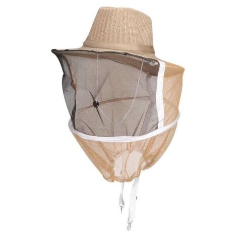 BUNTHAUS Chapeau D'Apiculteur Voile D'Apiculture Coton Lin Extérieur Apiculteur Chapeau de Cowboy Respirant Ignifuge Apiculture Voile Casquette Visage Tête Protecteur