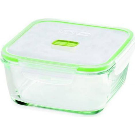 Boite En Verre - Conservateur Et Chauffe Carre 11 X 11 X 9 Cm - Polypropylene Sans BPA - Micro-ondes Congelateur Lave-vaisselle - 1 Unite