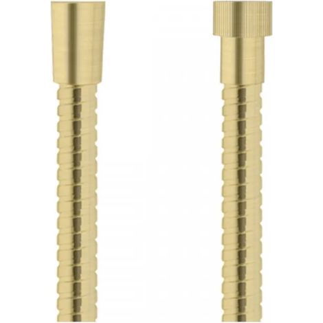 Brauseschlauch 150cm Gold gebrstet, verstärktes Messing/PVC Doppelgeflecht 1/2" (1/2)