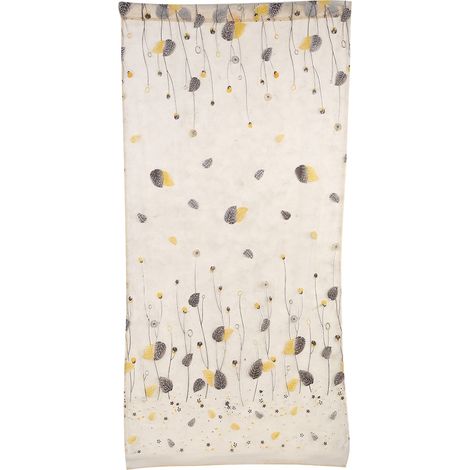 Rideau En Tulle Marron - Motif Feuilles - Polyester Durable - Pour Salon Chambre Salle De Bain - 1 Pièce (1/5)