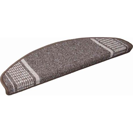 Tapis d'escalier auto-adhésifs 15 pcs Marron 65 x 21 x 4 cm (1/5)