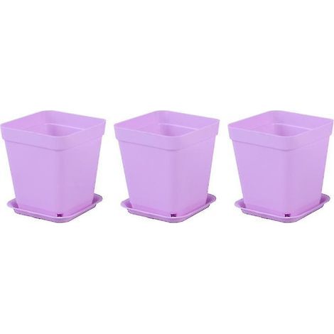 Lot de 6 pots de fleurs en plastique (1/3)