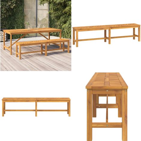Panca da Giardino 180 cm in Legno Massello di Acacia - Panca in legno - Panca da esterno