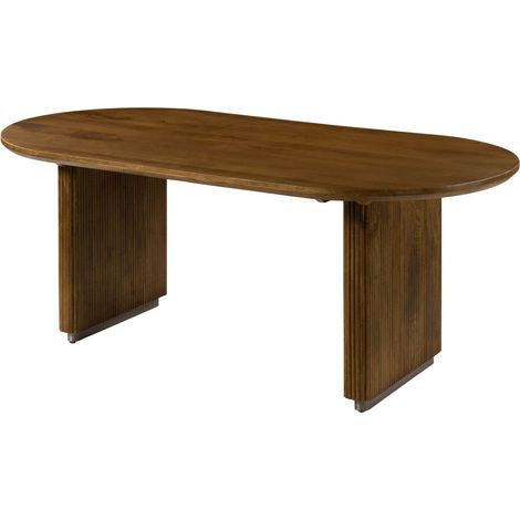 Tavolo da pranzo in legno di Mango 200x100x76 Laccato marrone BARCELONA 226