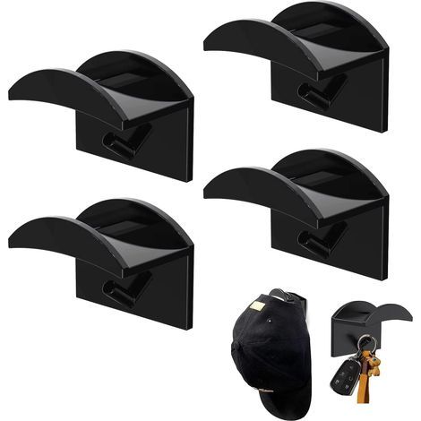 CSPARKV Porte/Crochet Mural Organisateur, Crochets de Chapeaux, Porte de Casquette, Adhésifs Crochets Muraux, Crochet à Chapeau, Mural Double Hook Porte-Chapeaux, Range Casquette, Porte Casquette Mura (1/5)