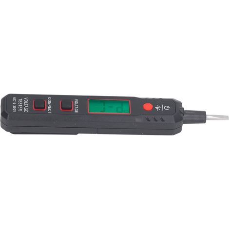 Testeur de tension 12V-300V sans contact et avec contact, testeur de tension NCV, testeur de fil sous tension/neutre, testeur électrique avec écran LCD, alarme sonore et détecteur de rupture de fil. (1/5)