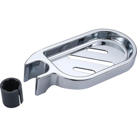 Porte-Savon - Ajustable Para Barra De Ducha - Apertura 25 Mm - Acero Inoxidable - 1 Unidad (1/5)