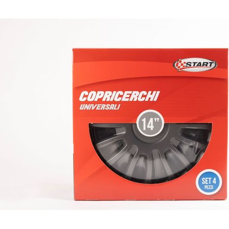 Set copricerchi auto antracite monza 14'' 4 pezzi in ABS (1/2)