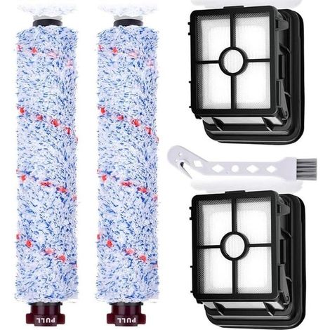 Adecuado 5 cepillos giratorios, filtros HEPA repuestos cepillos aspiradoras Bissell Crosswave 1713N 2225N 2582N 17132 25821 1934/1868/1926/1785 (1/5)