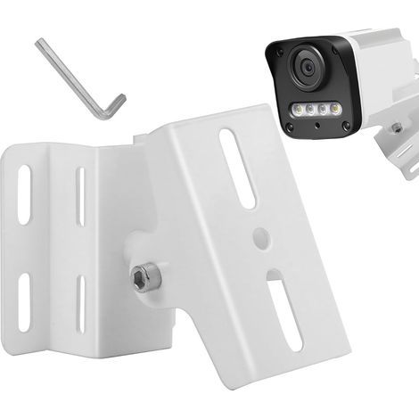 Support pour caméra extérieure, support pour caméra de surveillance, rotation à 360° et inclinaison à 90°, fixation murale et plafond (1/5)