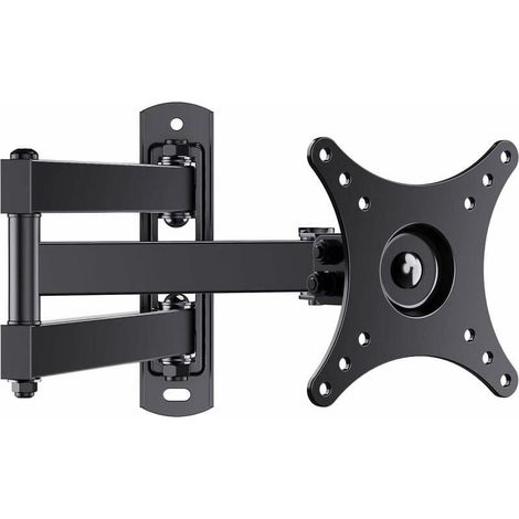 Support TV universel pour téléviseurs entre 10 et 32 pouces, orientable, inclinable, rotatif - Convient aux téléviseurs à écran plat LCD (1/5)