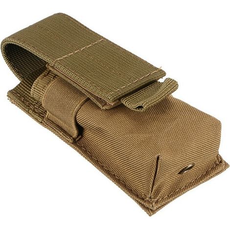 Outdoor Multi-functional Military Fan Tactical Flashlight Bag M5 Flashlight Bag Small Single-Pack EDC Tool Bag Molle Accessory Bag - Camel - (1/3)