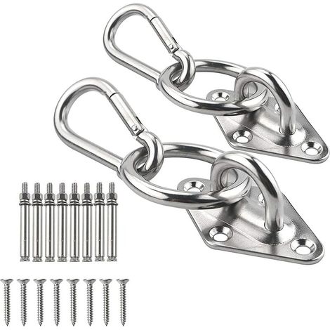 Kit resistente para colgar hamacas, ganchos de techo M8, gancho para columpio (1/5)