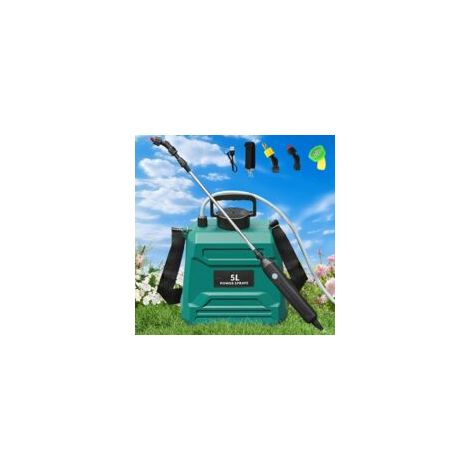 Pulvérisateur électrique 5L, Pistolet pulvérisateur télescopique Rechargeable avec 2 Buses, Capuchon à Large Bouche, Batterie 2400 mAh pour Le Nettoyage par pulvérisation des Plantes de Jardin