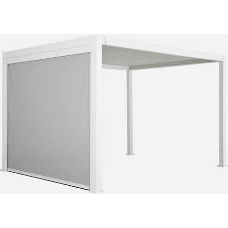 Pergola bioclimatica 3x4m in alluminio + tenda da sole 3m
