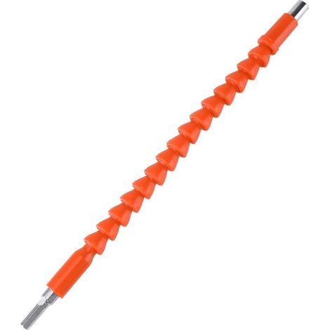 300 mm Arbre Flexible Universel Hexagonal Vissage Extension Rallonge pour Perceuse Visseuse Tournevis Electronique(Orange) (1/5)