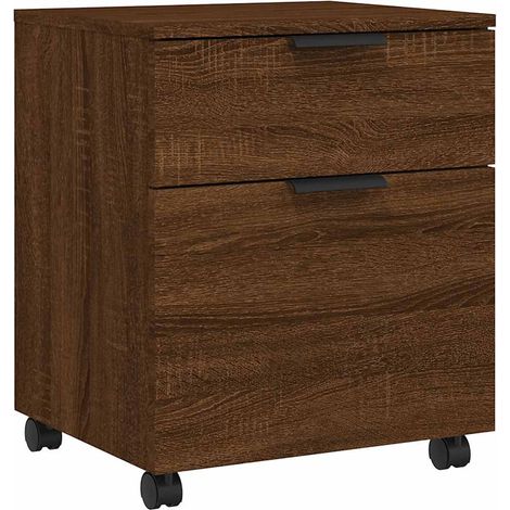 Maison Exclusive - Archivador ruedas madera contrachapada roble S (1/5)