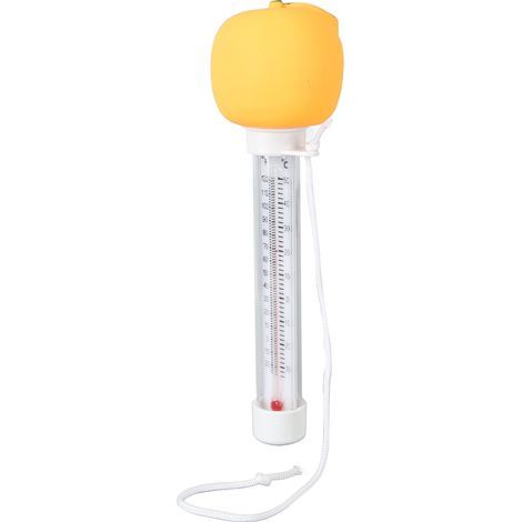 Thermomètre à liquide pour piscine. décoratif et précis. de forme orange. pour mesurer la température de l'eau. (1/5)