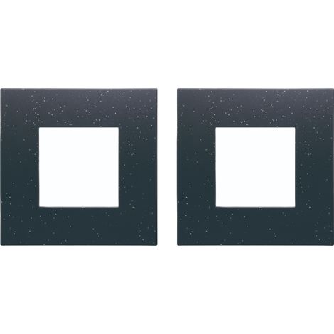 gloca Placche Plastica Compatibili Arké (2 Pezzi Nero Brillante, 2 Posti) (1/4)