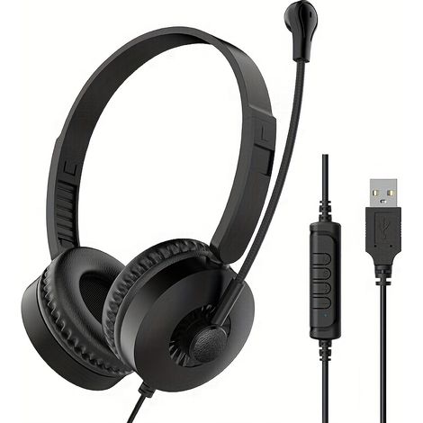 Casque filaire, interface USB, casque de musique casque de jeu (1/4)