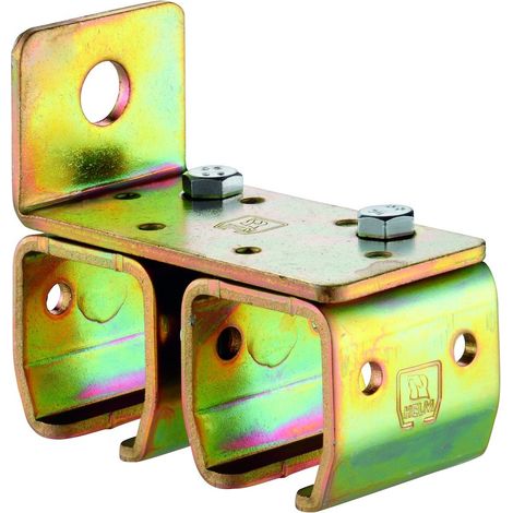 HELM 401 D Doppelwandmuffe verzinkt, gelb, 60 mm Profilabstand (1/4)