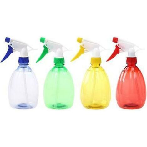 Leere Sprühflasche – 500 ml – Manuelle Druckbetätigung – Verstellbare Düse: Strahl/Nebel/Aus – Polypropylen – 4 Stück (1/5)