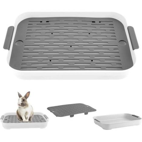 Toilettes pour Animaux - sh - Pot Toilette pour Lapin - Plastique de sécurité - Compacte - Facile à nettoyer (1/4)