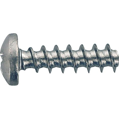Plasfast Schraube Halbrundkopf 4x10mm PZ2 - Gewindefurchende Schraube für Thermoplaste, Halbrundkopf mit Pozidriv, Blechgewinde, 1000 Stück (1/4)