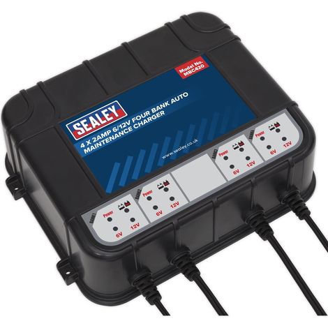 Sealey 6/12V 4 Bank Auto Maintenance Charger 8A (4 x 2A) MBC420