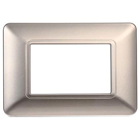 Plaque compatibles Bticino Matix 3 modules plastique couleur titane