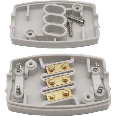 Connecteurs Électriques 4 Pièces, Boîte de Jonction 3 Bornes 13A 250V, Éclairage Extérieur/Maison Blanc Cuneary (1/5)