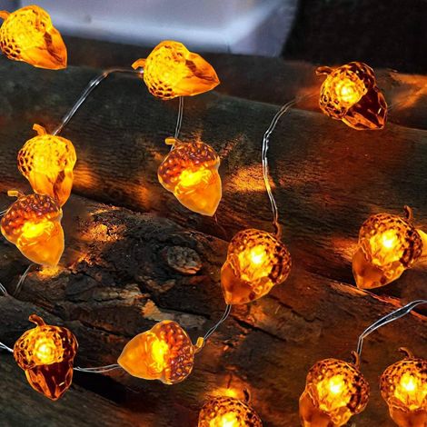 Guirlande Lumineuse d'automne,Guirlande Lumineuse Gland 3m,Automne Decoration,Noël Decoration,pour Automne Halloween Thanksgiving Noël Fête (1/4)