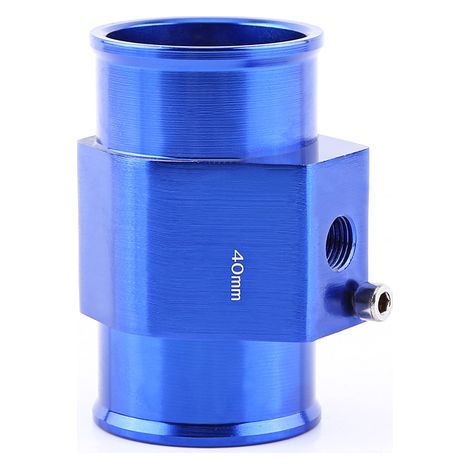 Joint de température de l'eau universel en aluminium voiture joint de température de l'eau tuyau tuyau capteur jauge adaptateur bleu, 26 28 30 32 34 38 40mm en option(40mm)