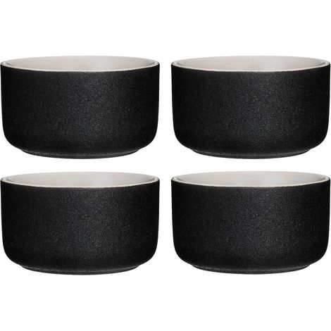 Aku MSMå Auflaufformen Set aus 4 schwarzen Keramiktöpfen