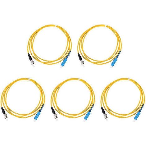 Câble fibre optique SC FC monomode, 5 brins, cordon de raccordement réseau, fibre blindée, connecteurs standard, liaison stable et rapide (1/3)