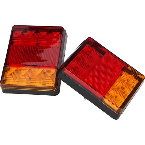 Universelle 8-LED-Zweifarben-Rückleuchte IP65 wasserdicht für LKW, Anhänger, Nutzfahrzeuge, Quad 12V - Robuste Signaloptik. (1/5)