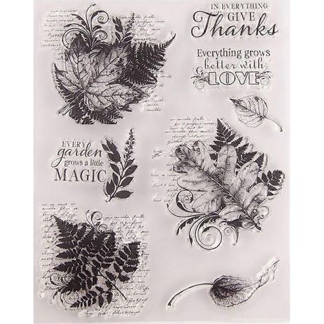 Tampon en silicone transparent en forme de feuille pour scrapbooking, gaufrage, album photo, décoration de cartes, loisirs créatifs et cadeaux faits main