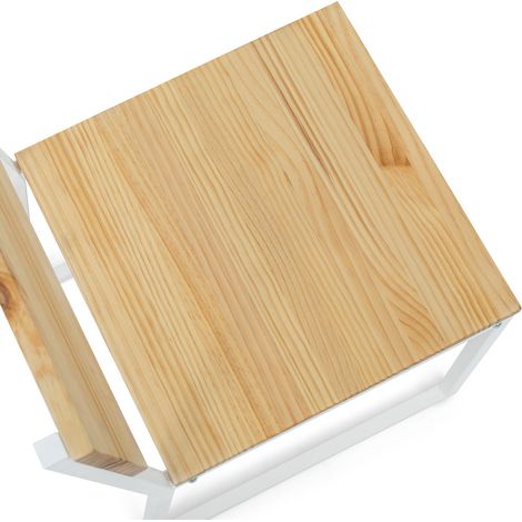 Silla Desmontable Oxford ECO Blanca en madera maciza de pino acabado natural estilo nórdico industrial Box Furniture