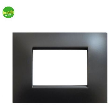 Placca Mylife Q 3 Moduli Nero Opaco ( Elettrocanali Cod. Ecl2883No )
