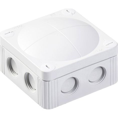 Wiska 10060401 Abzweigkasten (L x B x H) 85 x 85 x 51 mm Lichtgrau (RAL 7035) IP66/IP67 1 St.