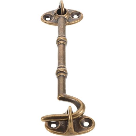 Crochet Pivotant en Laiton Massif 14 Cm Loquet (1/5)