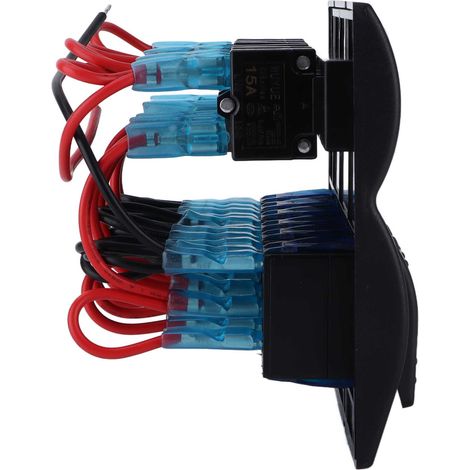 Panneau 6 Interrupteurs à Bascule LED IP65 Étanche 12-24V pour Voitures, Camions, Bateaux, SUV, Bus - Boîtier de Commande Marine