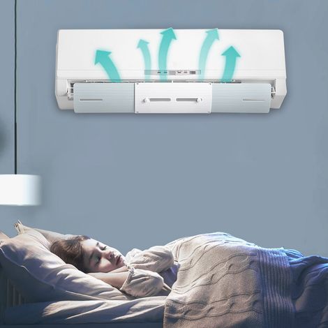 Deflecteur d'Air Climatiseur Anti-Direct Household Blue et Blanc ABS 540-700mm / 1 Pièce (1/4)