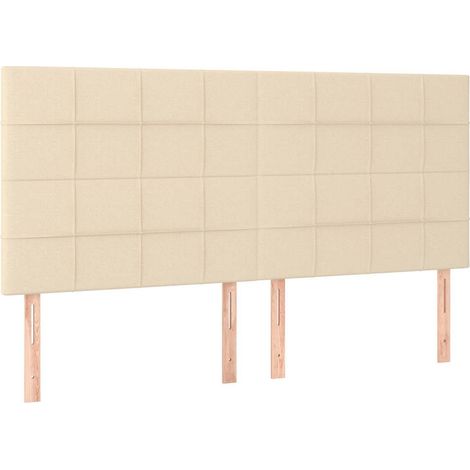 Maison Exclusive - Cabecero de cama de tela color crema 200x5x118 (1/5)