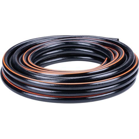 Tuyau d'Arrosage 15M - Tuyau Jardinage ⌀13 mm - Outillage de Jardin - Max. 6Bar - PVC - Noir/Orange (1/5)
