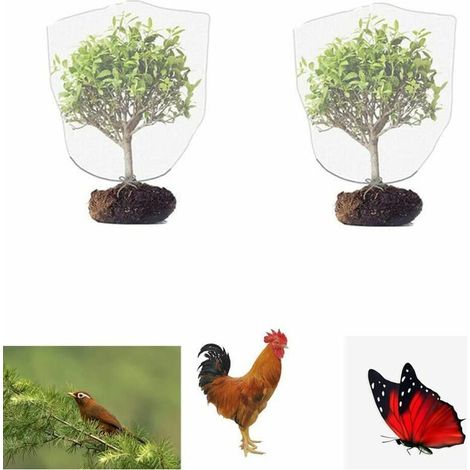 Filet anti-insectes et anti-oiseaux avec cordon de serrage (lot de 2), 0,8 x 0,8 m. (1/5)