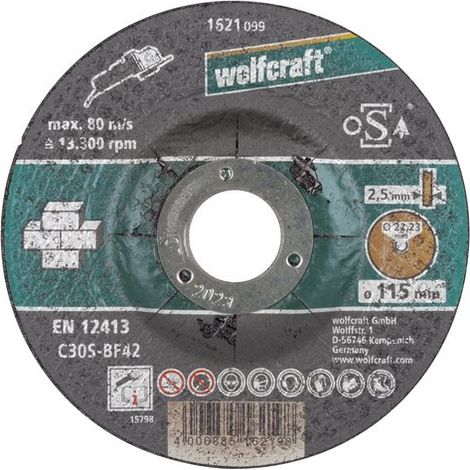 Wolfcraft Trennscheibe für Stein 115 x 2,5 x 22,23 mm (1621099)